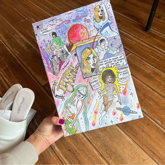 Jeffrey Campbell AESTHETIC White Crinkle Patent Heel - Picture 9 of 9